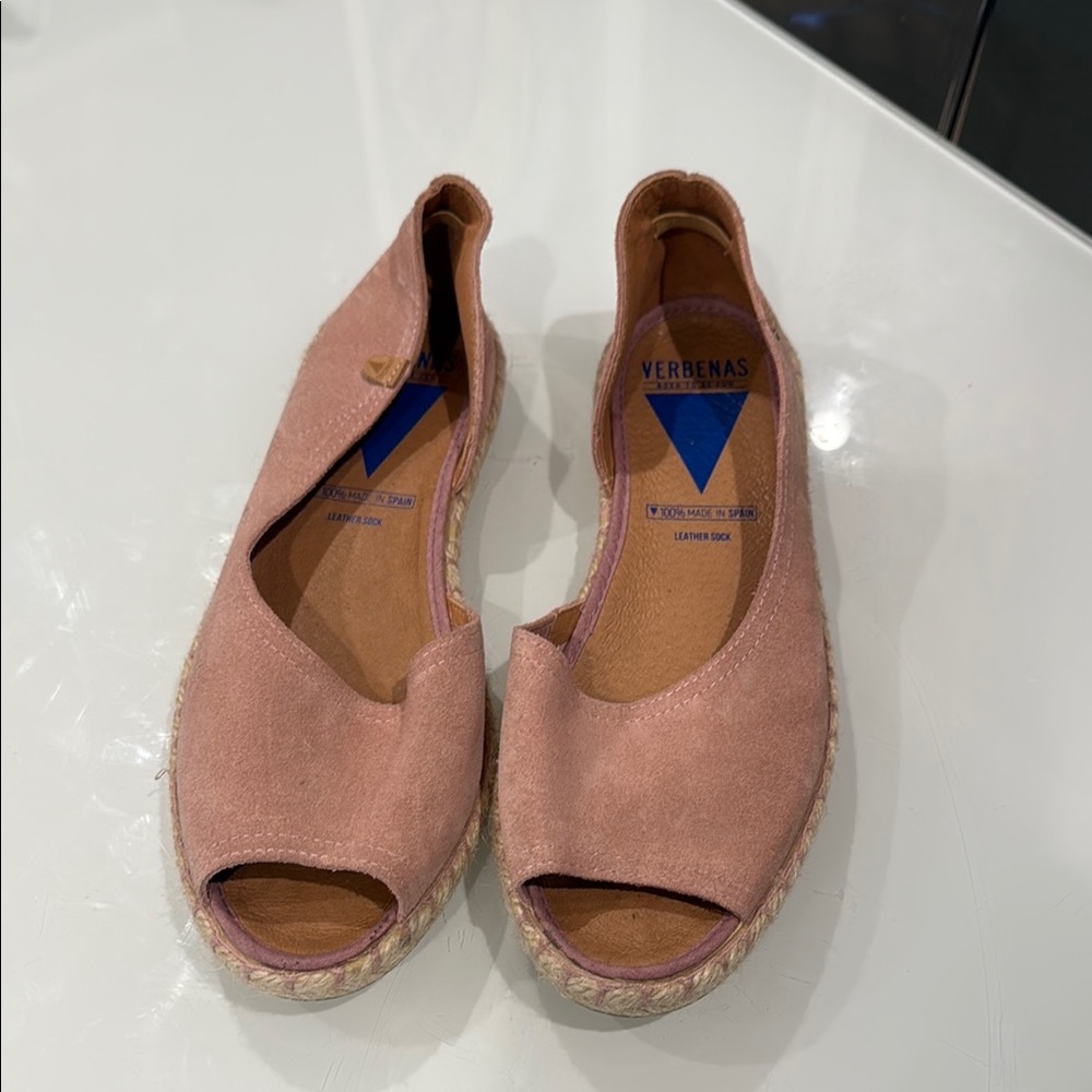 Verbenas Women's Blush Espadrille Flats size 40/9